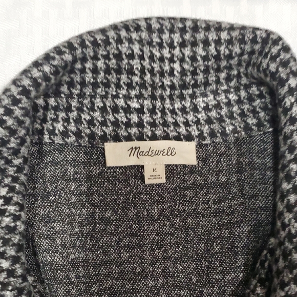 Madewell Black and gray Houndstooth Jacket double breasted  jacket size M - Picture 4 of 10